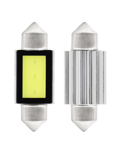 Pareja de bombillas de led blancas de plafonier C5W / C10W (36 mm.) con can-bus