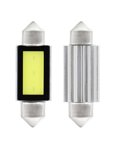 Pareja de bombillas de led blancas de plafonier C5W / C10W (39 mm.) con can-bus