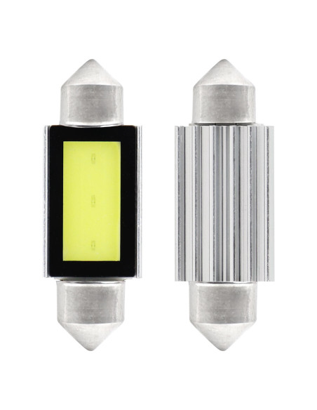 Pareja de bombillas de led blancas de plafonier C5W / C10W (39 mm.) con can-bus