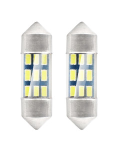 Pareja de bombillas de led blancas de plafonier C5W / C10W (31 mm.) estándar con 9 leds SMD 2