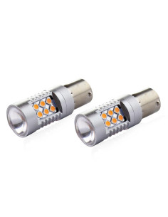Bombillas Can-Bus Ámbar PY21W 24 Leds SMD 2