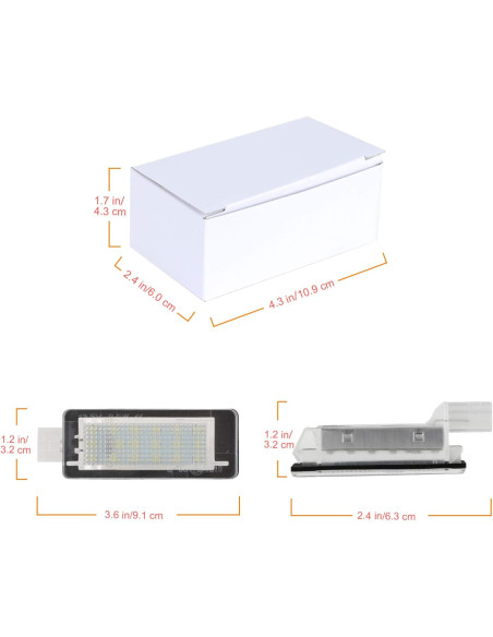 Plafón matrícula trasera led para Renault Megane I