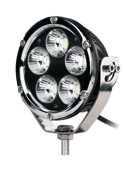 Faro led para largo alcance cromado con soporte lateral CREE 50W 4"