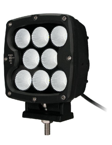 Faro led cuadrado para largo alcance con soporte lateral, de color negro, CREE 80W 7"
