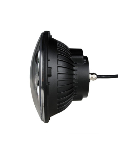 Faro de carretera LED - redondo 7" 9-36V, cromado