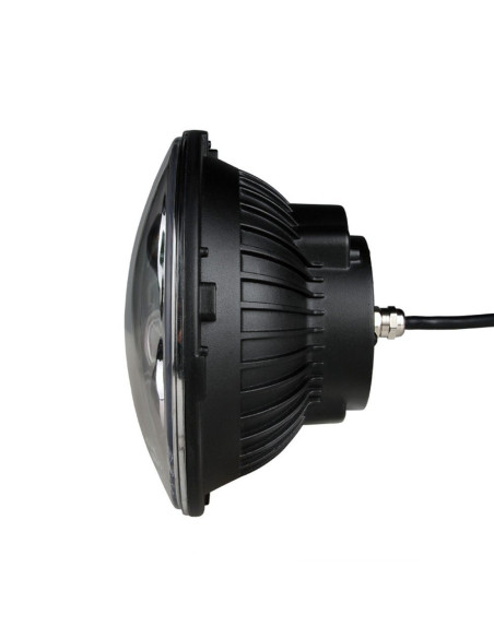 Faro de carretera LED - redondo 7" 9-36V, cromado
