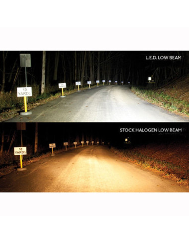 Faro de carretera LED - redondo 7" 9-36V, cromado