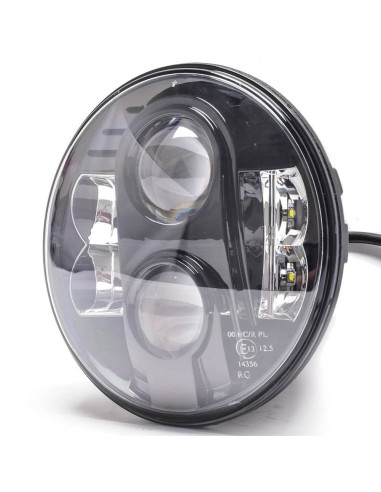 Faro de carretera LED - redondo 7" 9-36V, negro