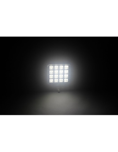 Faro de trabajo cuadrado tipo Slim con 16 leds 12/24V (Potencia: 16W)
