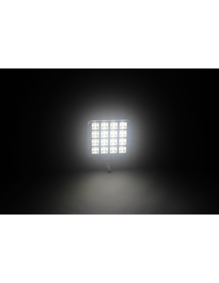 Faro de trabajo cuadrado tipo Slim con 16 leds 12/24V (Potencia: 16W)