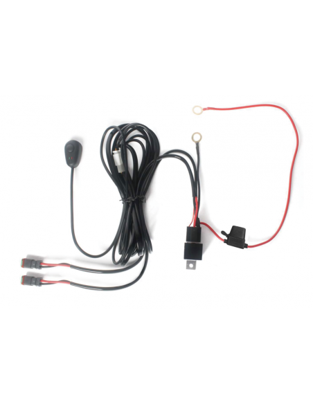 Conjunto de cableado y relé para intalación de faros y barras de led (12V, máx. 120W)