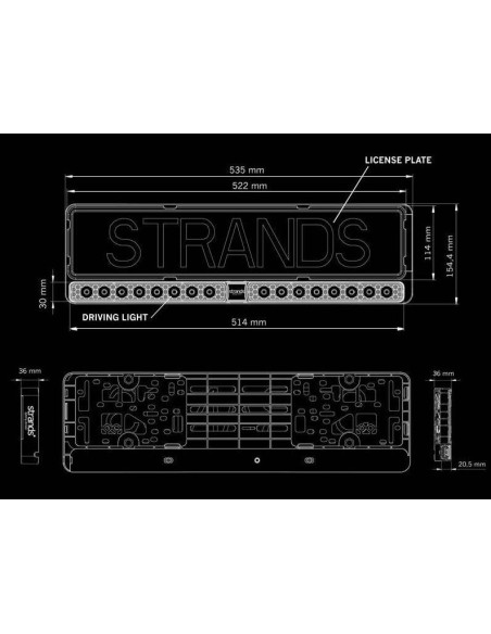?? Soporte Matrícula LED STRANDS NUUK E-Line Duo - ¡Compra Ya! | AutoAcc.es