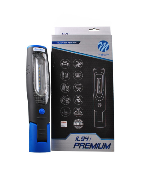 Linterna de LED 15 SMD+ 1 HP recargable