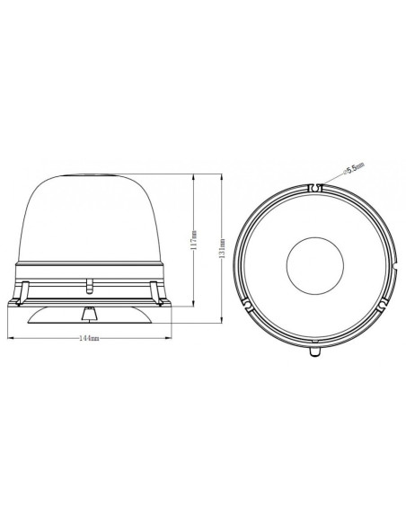 Rotativo Led magnético con 7 funciones (12/24V)