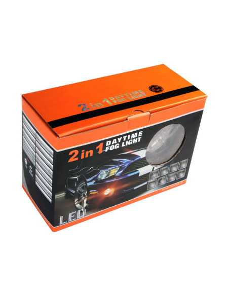 Faros antiniebla LED + luz diurna 3,5" 90mm 9-32V