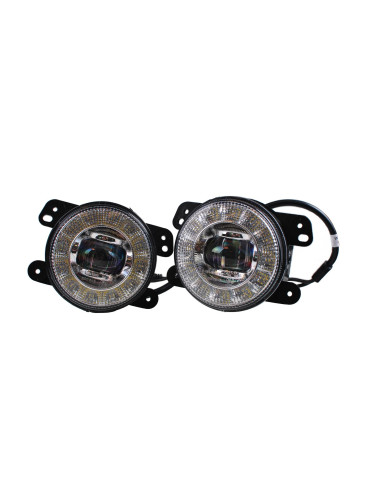 Faros antiniebla LED 4" 10W con luz diurna