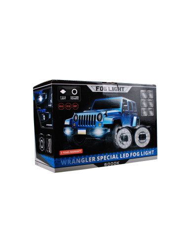 Faros antiniebla LED 4" 10W con luz diurna