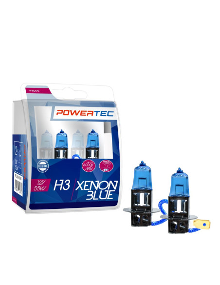 ¡Ilumina tu camino con estilo! ? Bombillas halógenas Blue Xenon H3 12V (Duo) - AutoAcc.es