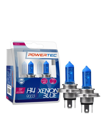 ¡Ilumina tu camino con estilo! ? Bombillas halógenas Blue Xenon H4 12V (Duo) - AutoAcc.es