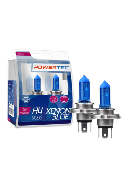 ¡Ilumina tu camino con estilo! ? Bombillas halógenas Blue Xenon H4 12V (Duo) - AutoAcc.es