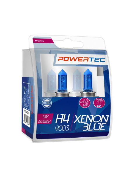 ¡Ilumina tu camino con estilo! ? Bombillas halógenas Blue Xenon H4 12V (Duo) - AutoAcc.es