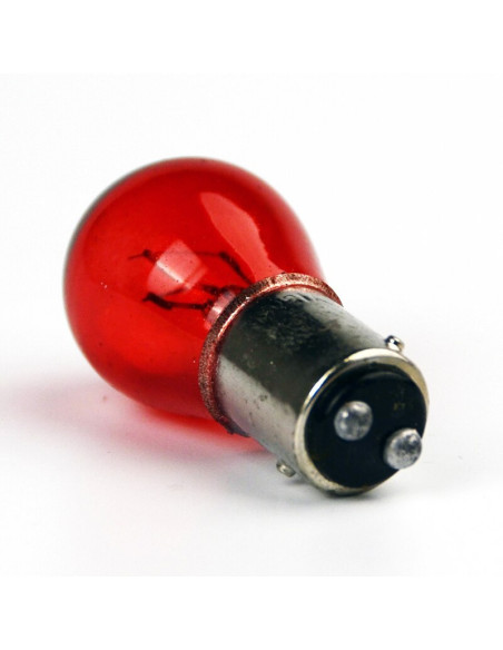 Bombilla halógena BAY15D rojo (12 voltios, 21/5 watios)