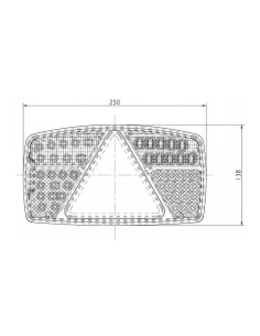 Piloto trasero 53 leds universal 24 voltios blanco y rojo, lado derecho 2