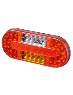 Piloto trasero oval de led universal 12 y 24 voltios, lado izquierdo