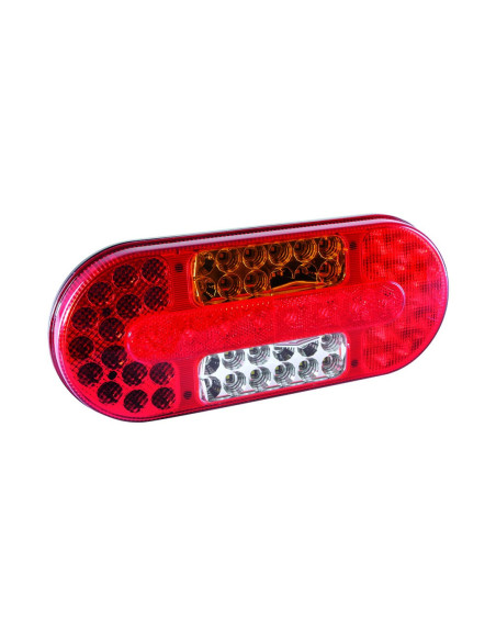 Piloto trasero oval de led universal 12 y 24 voltios, lado derecho