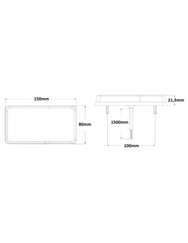 Piloto trasero led universal 10-30 voltios