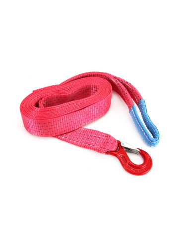 Cuerda de remolque de 5 metros con gancho + agarradera, para máximo de peso de 7.500 kg