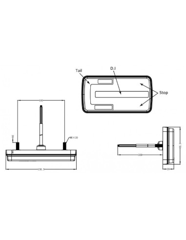 ? Piloto trasero led universal 12/24V con intermitente dinámico (4 funciones)