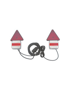 Kit magnético universal de pilotos traseros en led para remolques con triángulos reflectantes