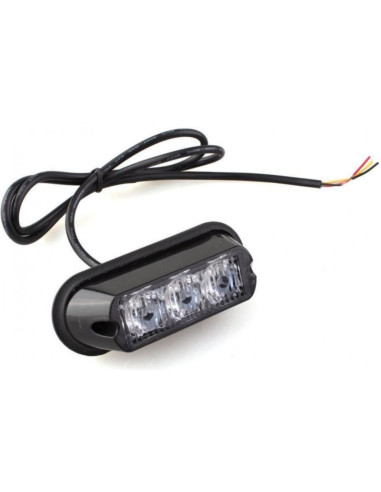 Faro intermitente LED ámbar para parrilla de coche