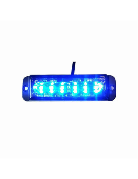 ? Luz Estroboscópica LED Azul 6 Leds - ¡Potencia y Seguridad! ??