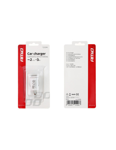 Cargador de Móvil USB para mechero 2xUSB 3.1A