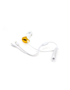 Cargador de Móvil para Coche USB + microUSB + iPho