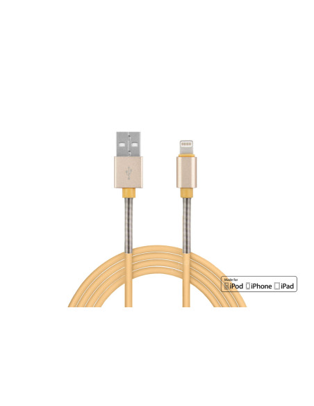 Cable aluminio Lightning Iphone - USB 100cm Full L