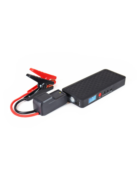 Arrancador + cargador portátil de baterías con Powerbank (12V, 12Ah, 800A)