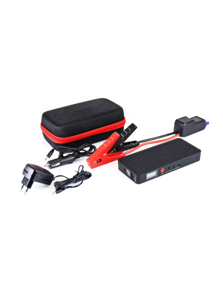 Arrancador + cargador portátil de baterías con Powerbank (12V, 12Ah, 800A)