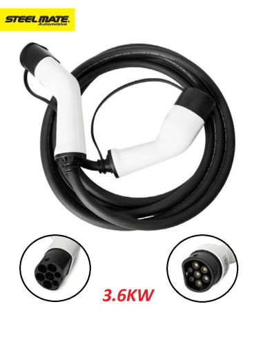 ? Cable para cargar coches eléctricos, tipo 2, monofósico, 16A/250V, 3.6kW ✅