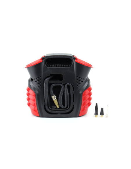 Compresor de aire 12V para coche con manómetro digital y linterna led