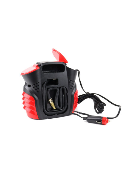 Compresor de aire 12V para coche con manómetro digital y linterna led