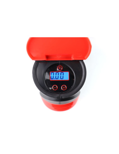 Compresor de aire 12V para coche con manómetro digital y linterna led