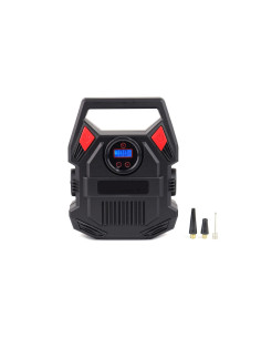 Compresor de aire 12V para coche con manómetro digital y linterna led, con presión máxima de 10 bar (150 PSI). 2