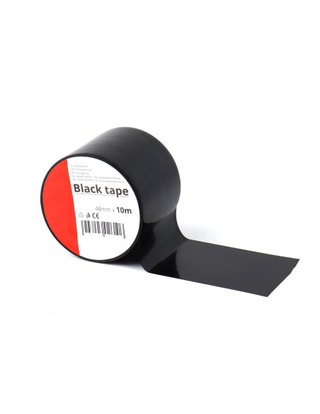Cinta adhesiva negra PVC (48mm x 10m)