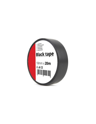 Cinta aislante de color negro (18mm x 20m)