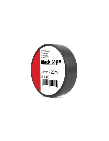 Cinta aislante de color negro (18mm x 20m)
