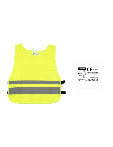 Chaleco reflectante amarillo para niños, con homologación europea