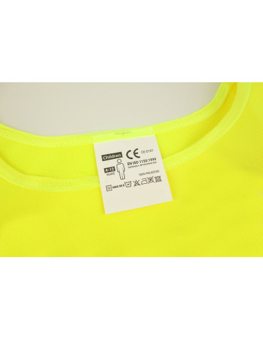 Chaleco reflectante amarillo para niños, con homologación europea